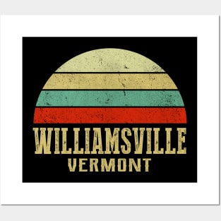 WILLIAMSVILLE VERMONT Vintage Retro Sunset Posters and Art